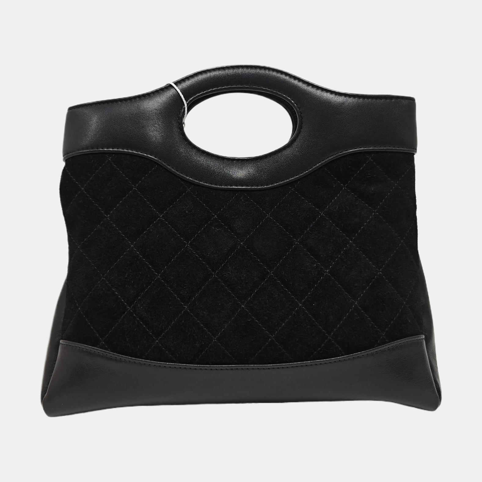 CHANEL 31 Mini Quilted Suede Black