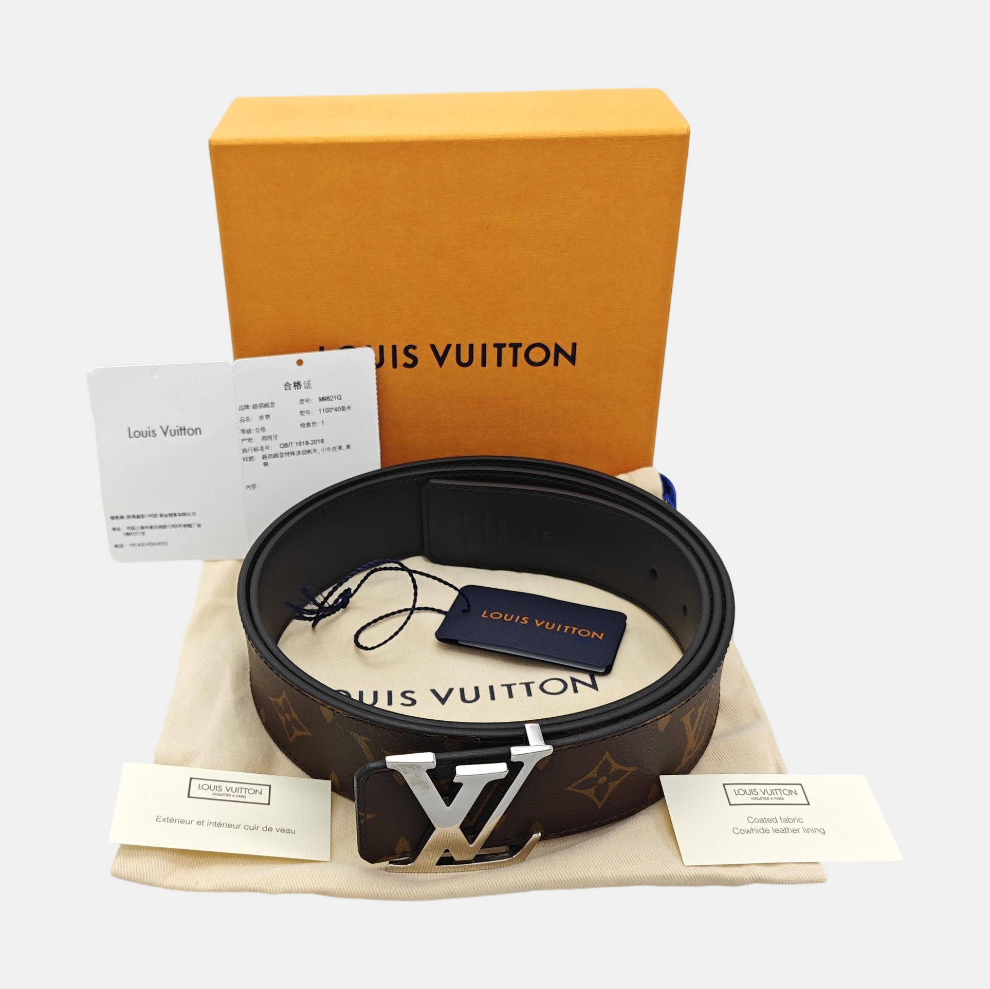Coated Canvas Belt Brown