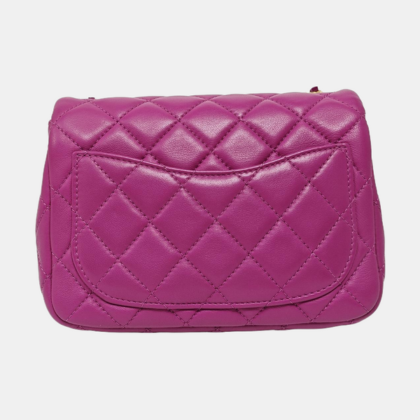 CLASSIC FLAP Mini Quilted Lambskin Purple