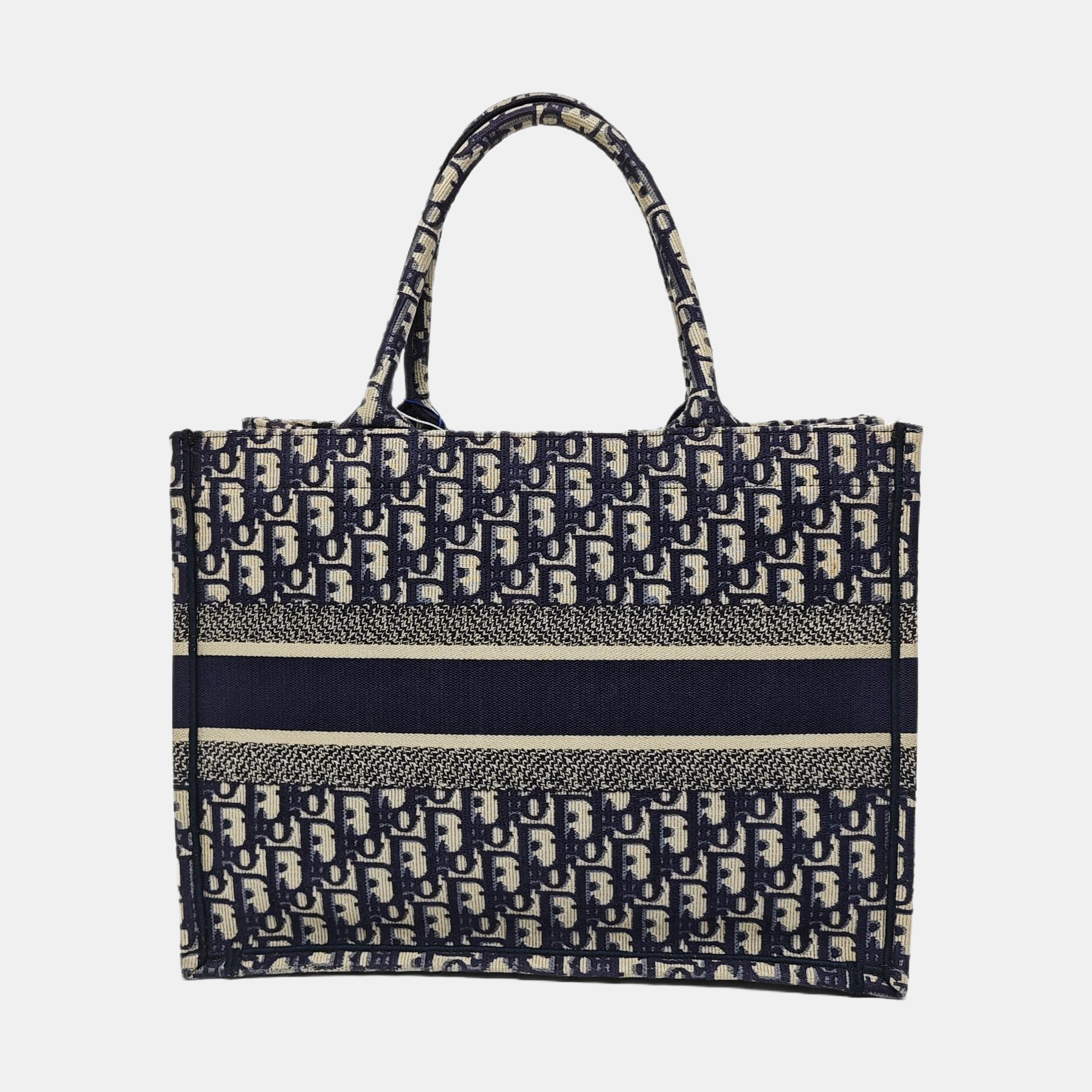 Book Tote Medium Oblique Canvas Blue