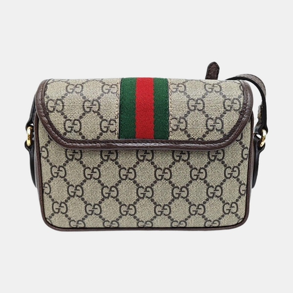 Monogram Coated Canvas Shoulder Bag Mini Beige