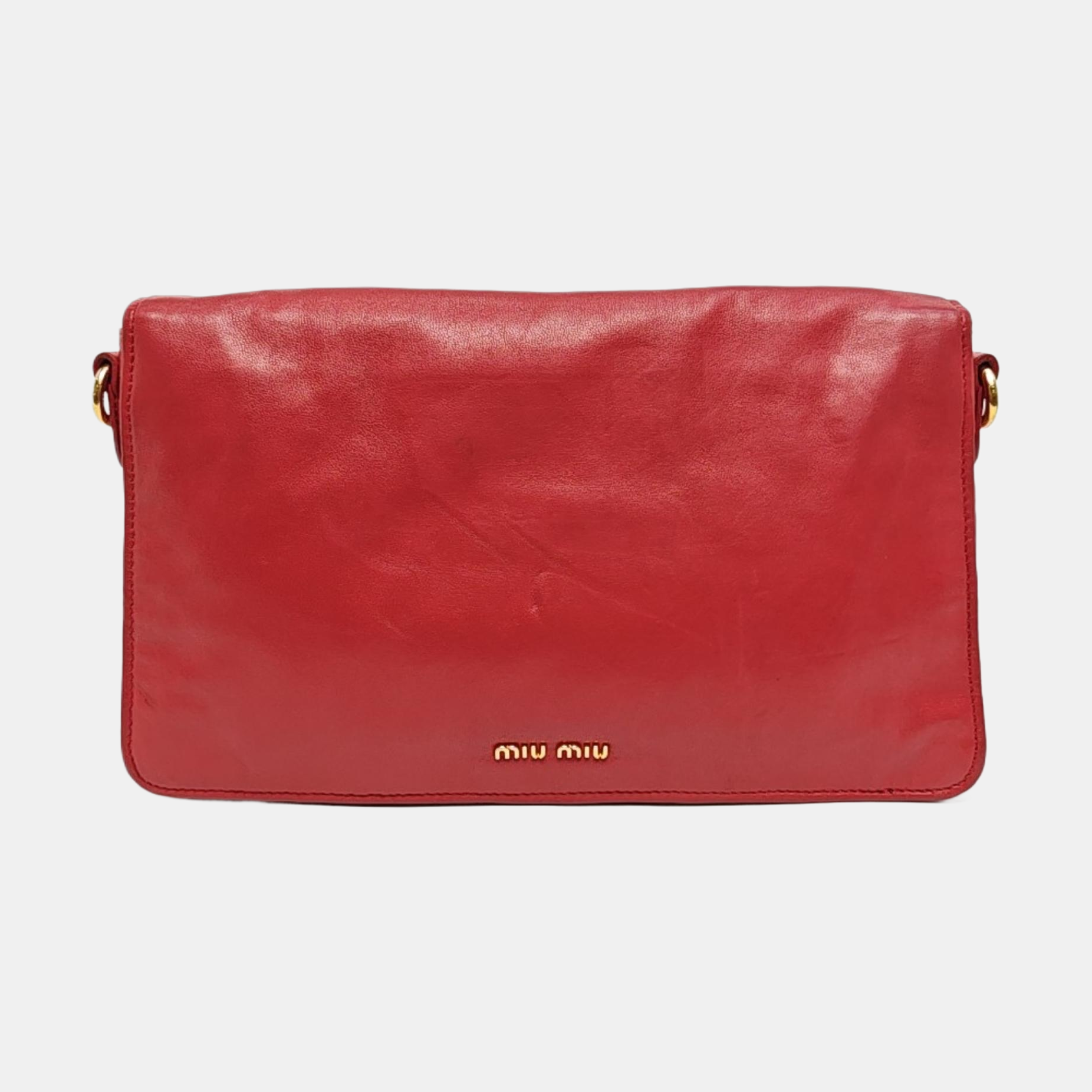 Lambskin Clutch Red