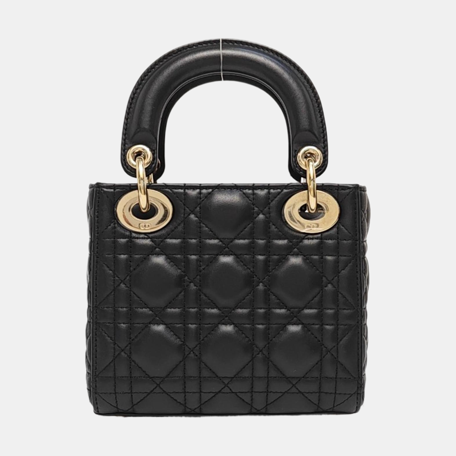 Lady Dior Mini Cannage Lambskin Black