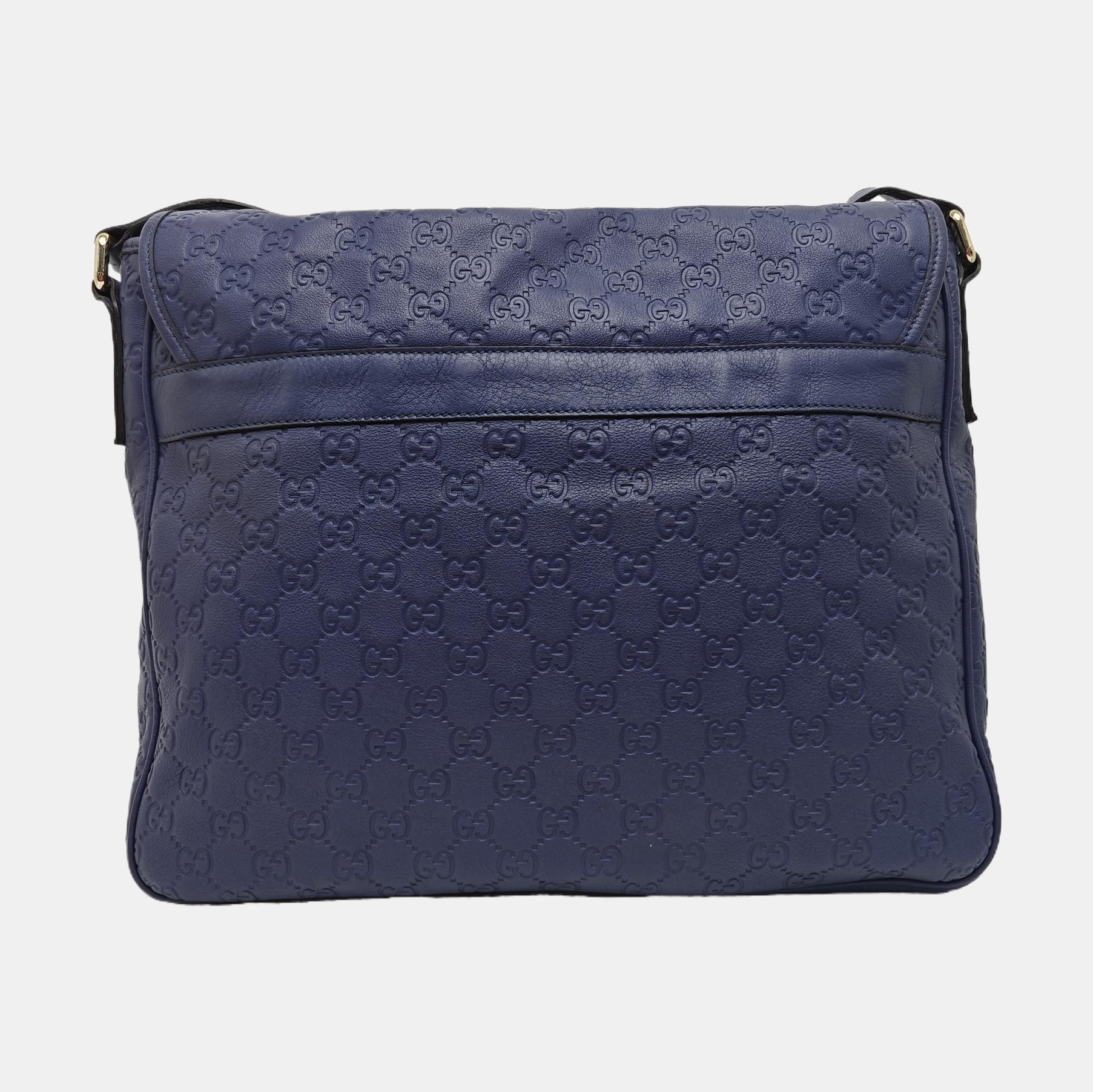 Monogram Calfskin Shoulder Bag Blue