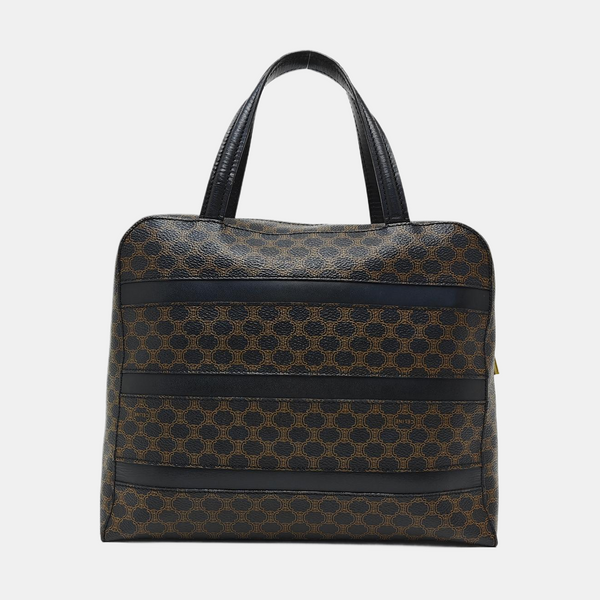 Coated Canvas Tote Bag Black