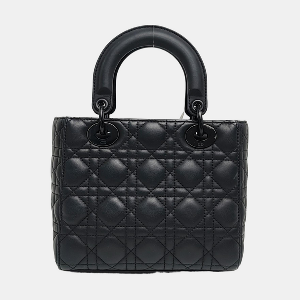 Lady Dior Small Cannage Calfskin Black