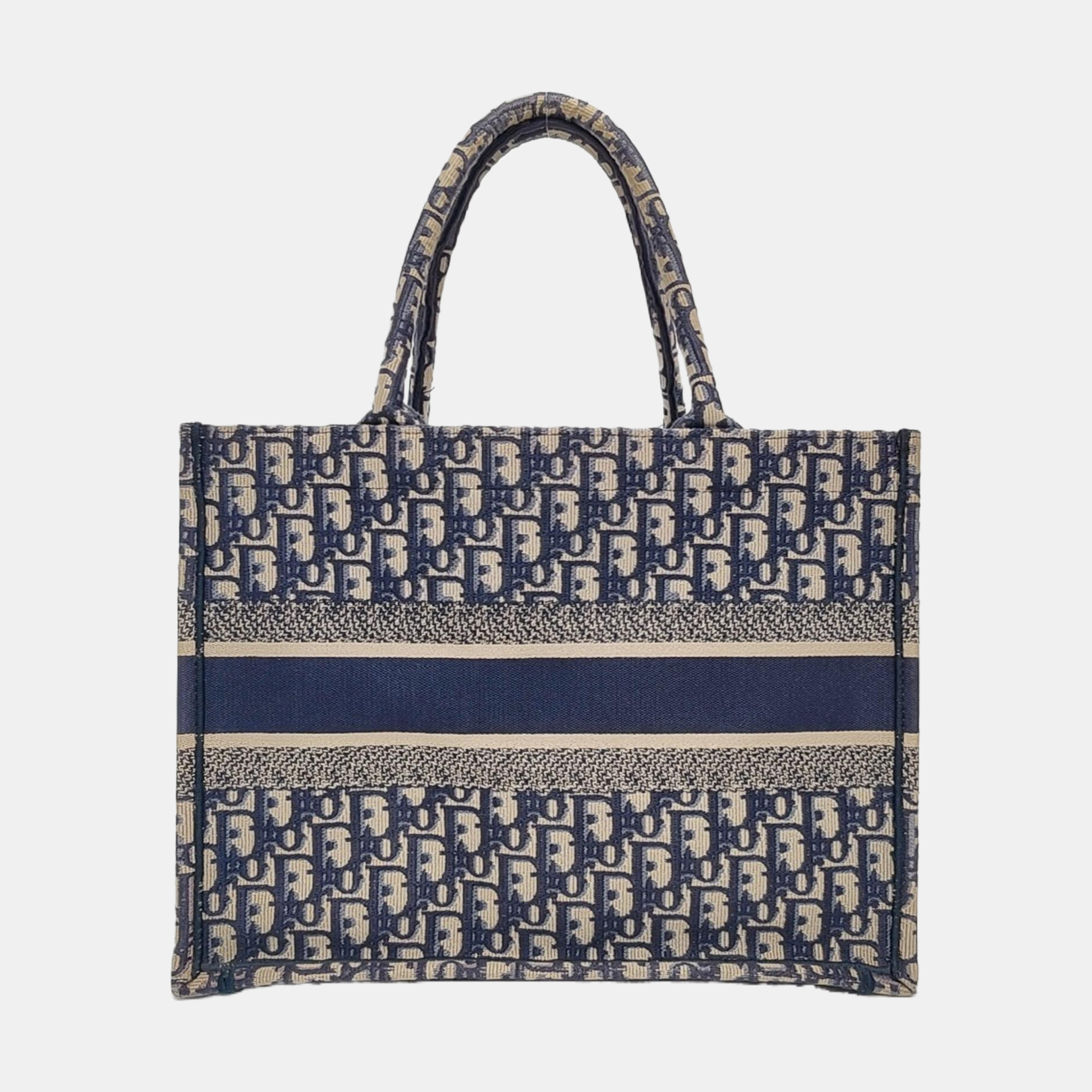 Authenticated pre-owned  Book Tote Medium Monogram Canvas Blue - Tote Bag at Looply