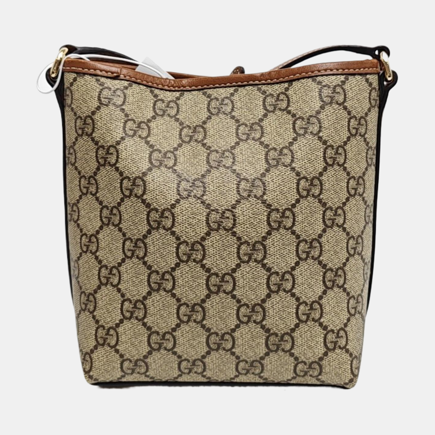 GG Emblem Monogram Coated Canvas Beige