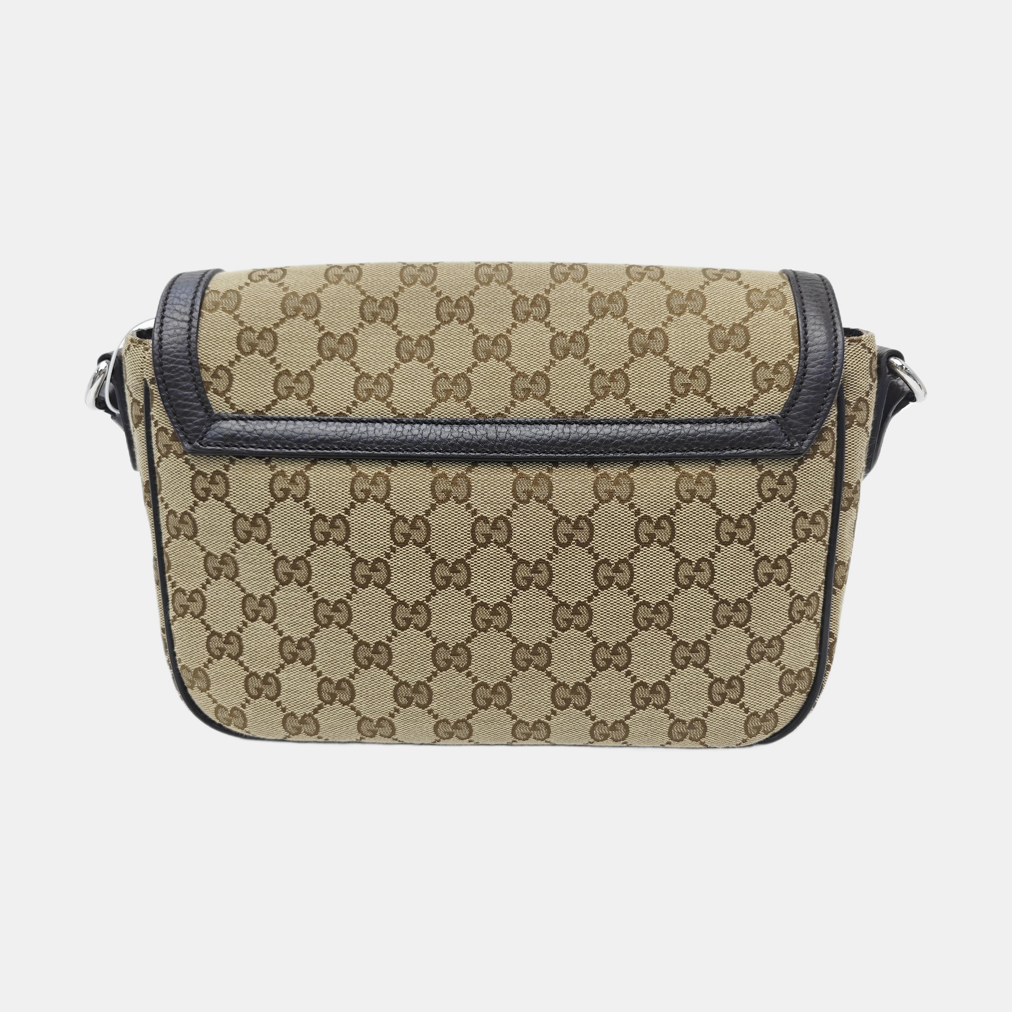 Monogram Canvas Shoulder Bag Brown