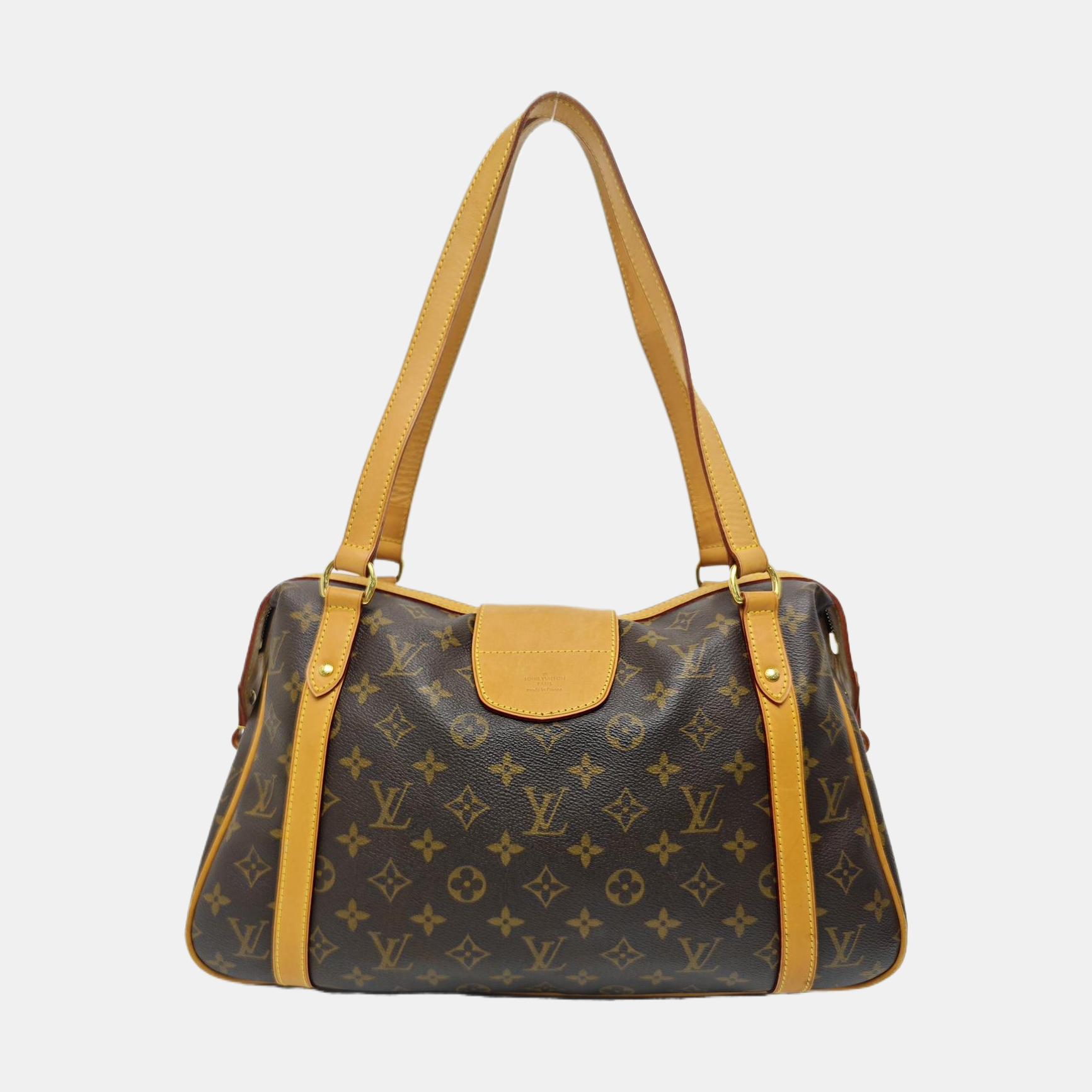 STRESA Monogram Coated Canvas Brown
