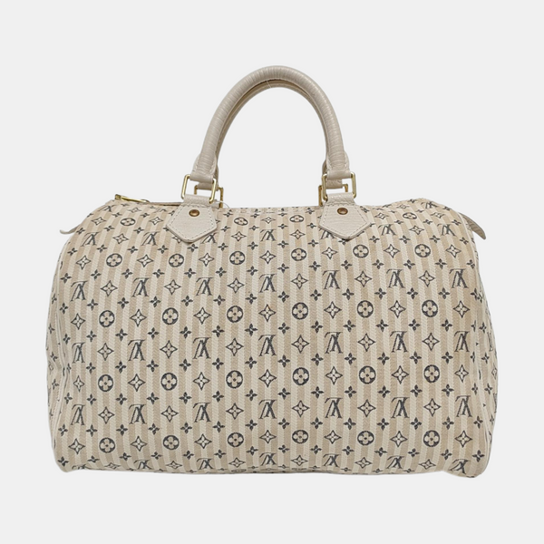 Authenticated pre-owned  SPEEDY 30 Monogram Canvas White - Top Handle Bag at Looply