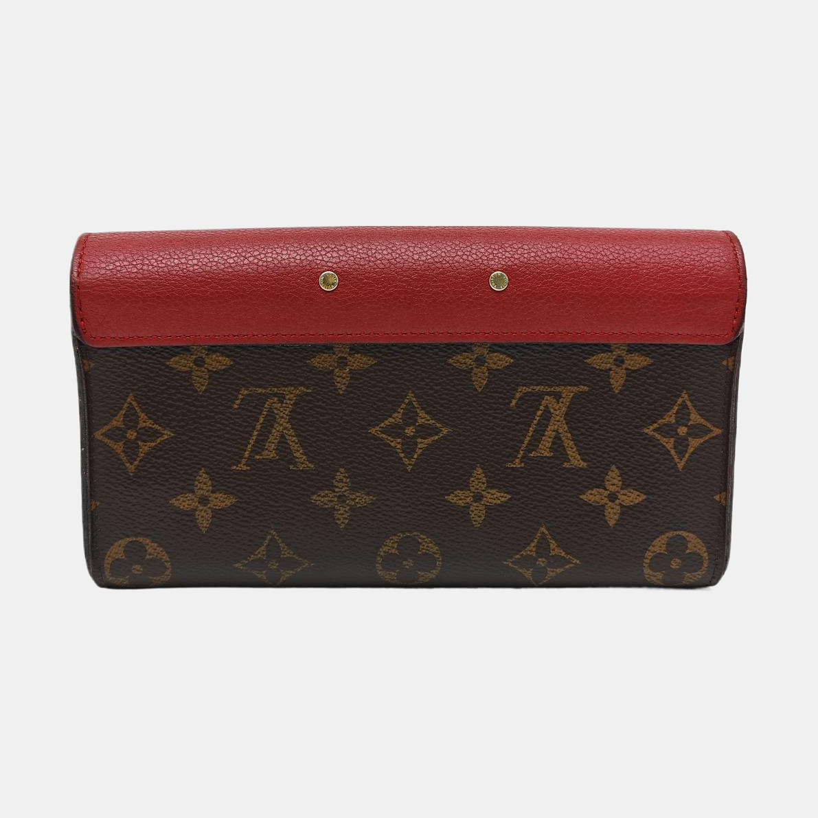 PALLAS Monogram Calfskin Red Wallet