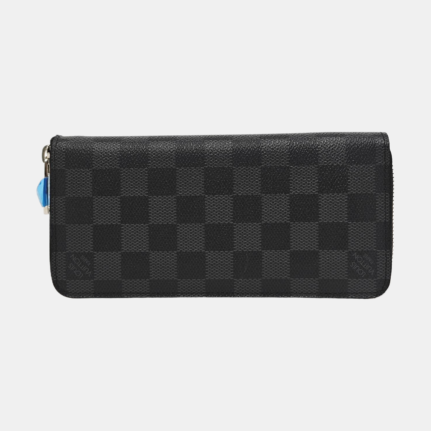 ZIPPY Damier Graphite Coated Canvas Gray Wallet
