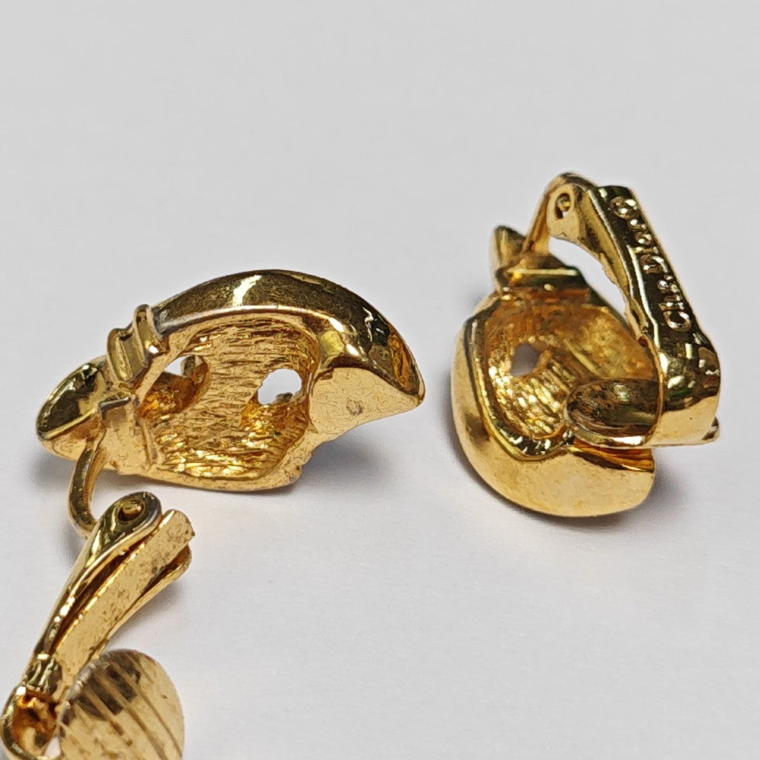 Metal Gold Clip On Earrings