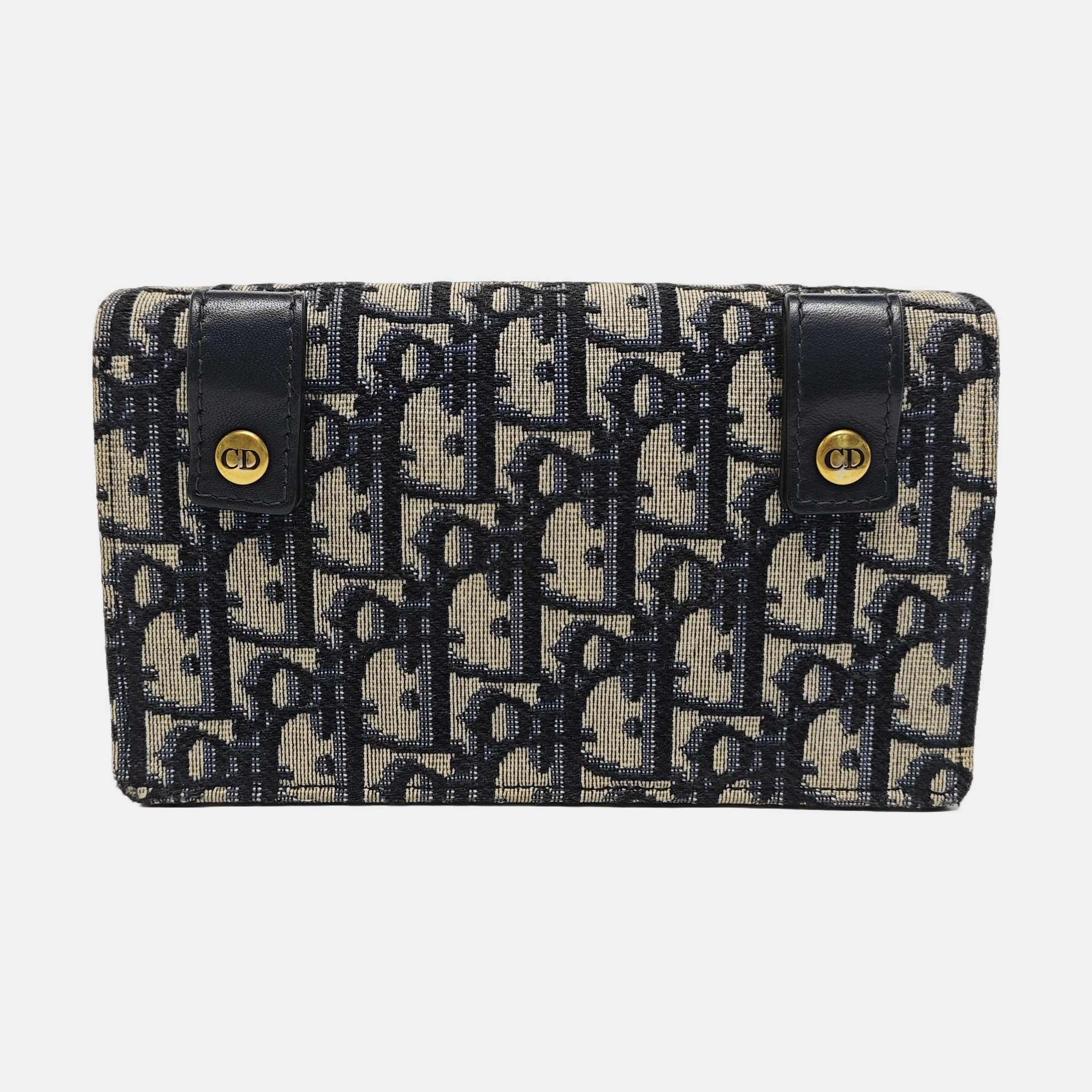 Saddle Mini Oblique Canvas Blue