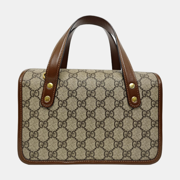 Horsebit 1955 Mini Monogram Coated Canvas Beige