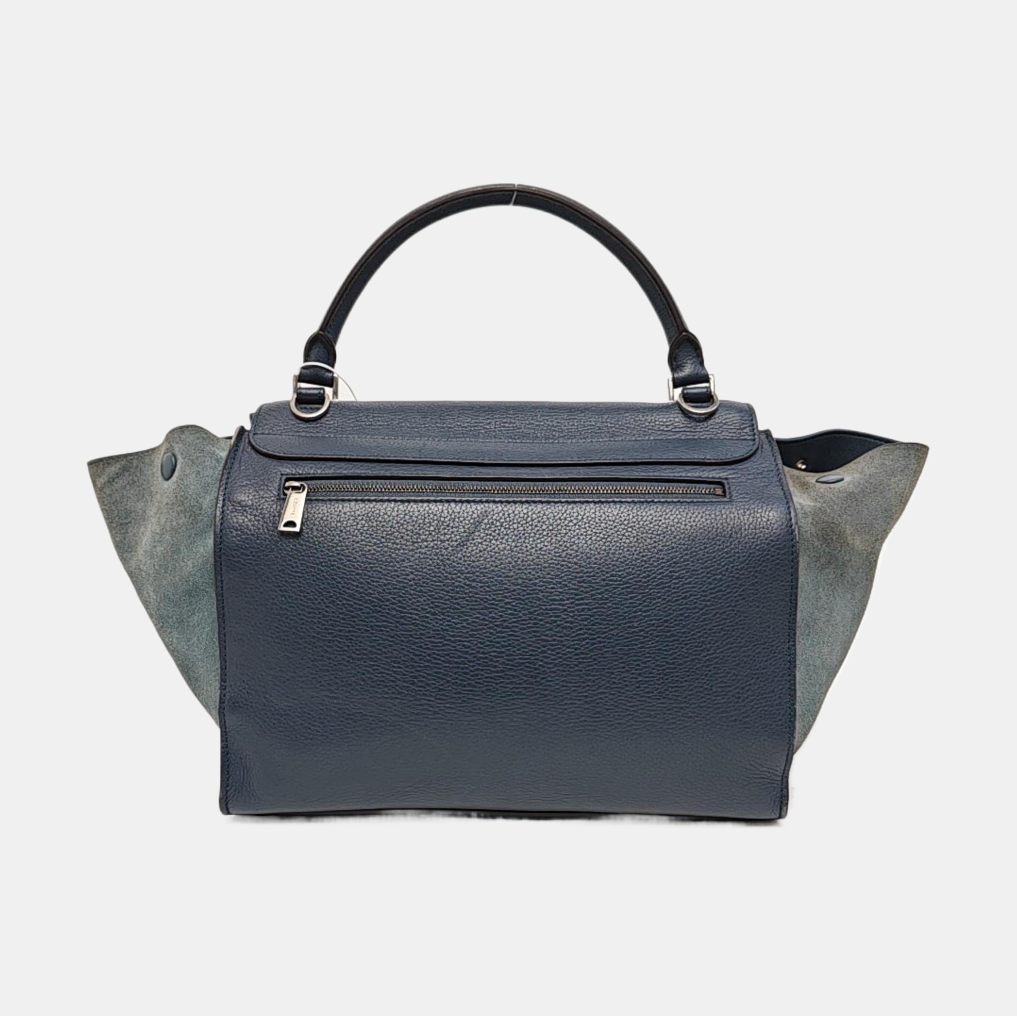 TRAPEZE Medium Calfskin Blue