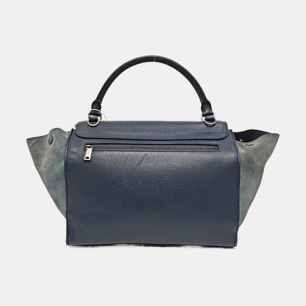 TRAPEZE Medium Calfskin Blue