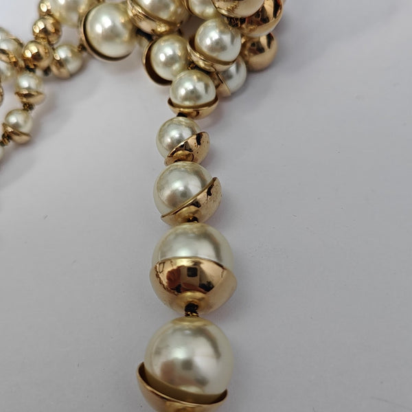 Faux Pearl White Necklace