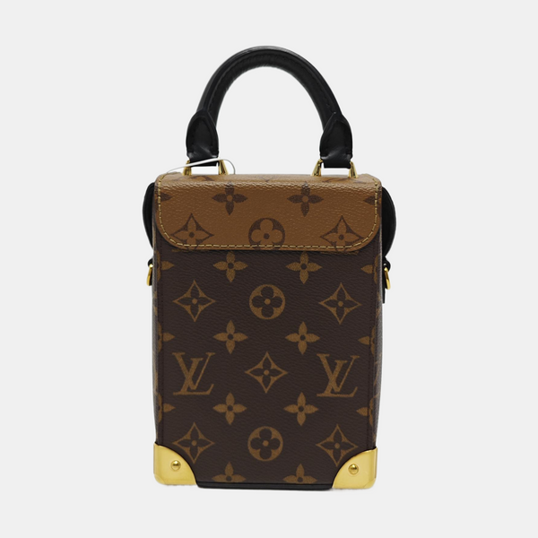 CAMERA BOX Monogram Coated Canvas Brown