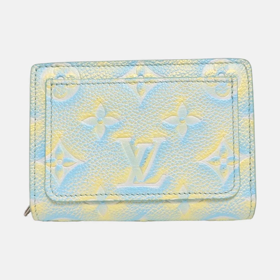 Monogram Calfskin Card Holder Green