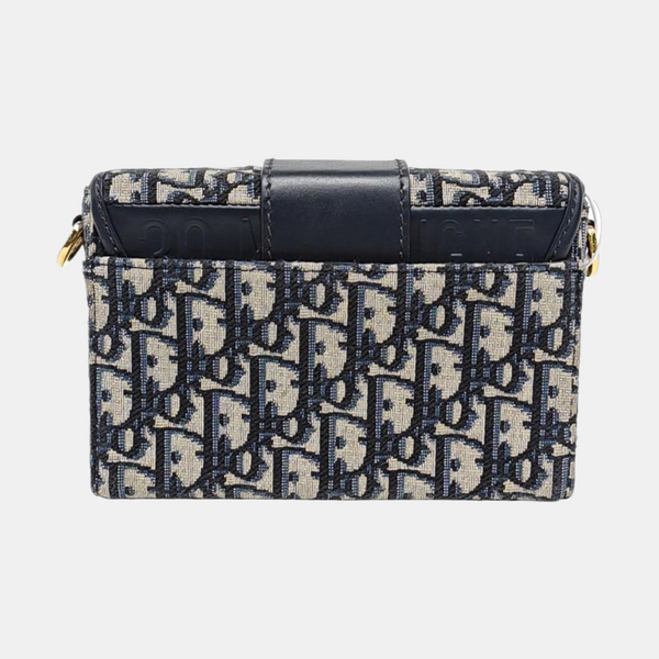30 Montaigne Mini Oblique Canvas Blue