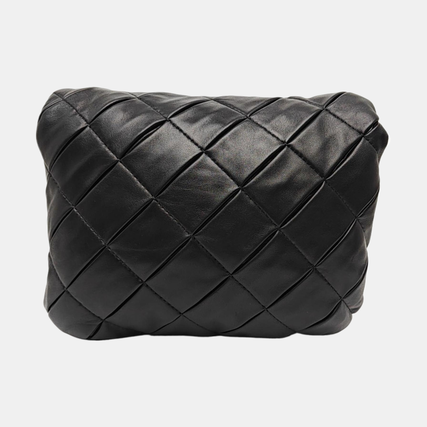 Quilted Lambskin Shoulder Bag Black