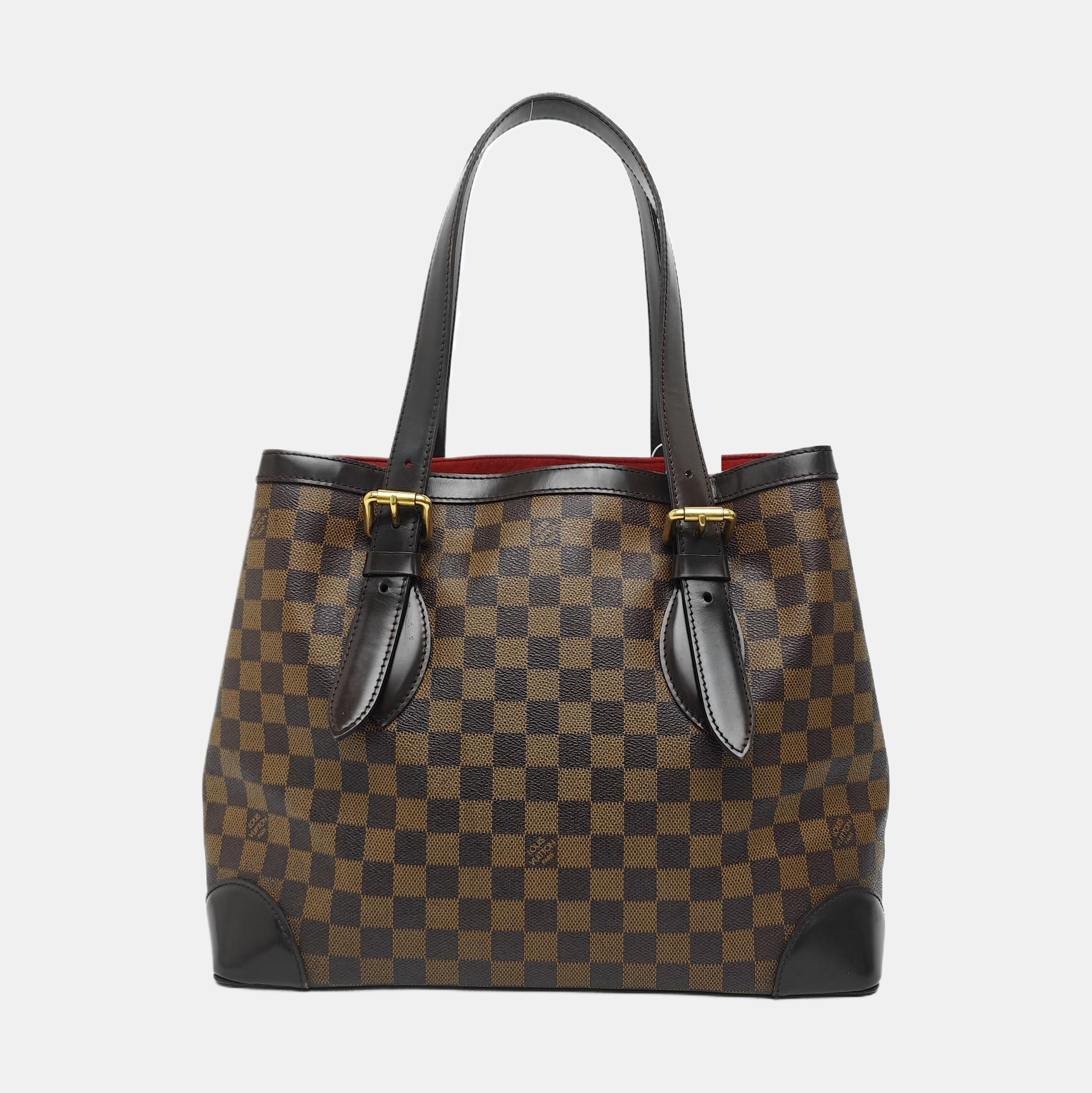 HAMPSTEAD MM Damier Ebene Coated Canvas Brown