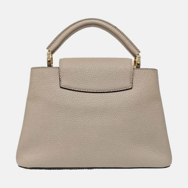Authenticated pre-owned  CAPUCINES BB Calfskin Grey - Shoulder Bag at Looply