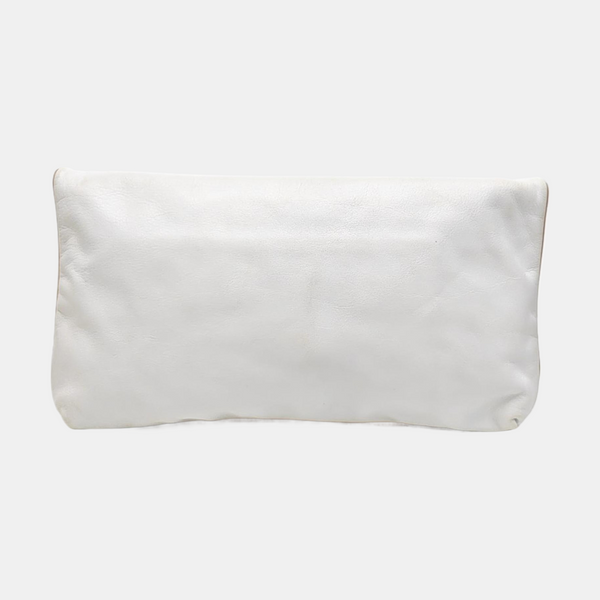 MACADAM CLUTCHES Calfskin White