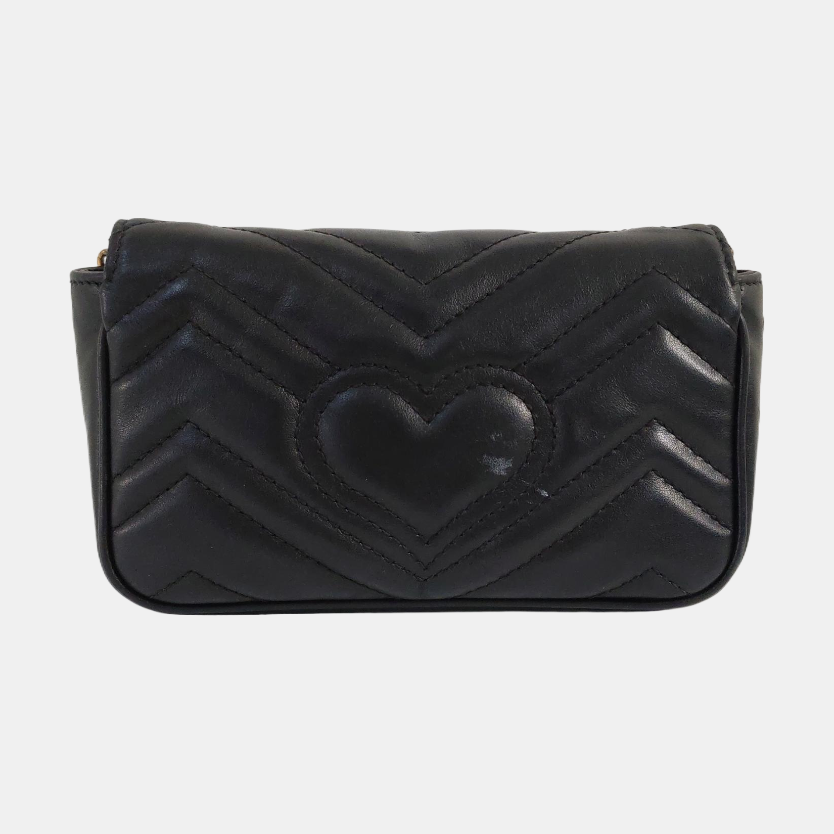 GG Marmont Mini Quilted Calfskin Black