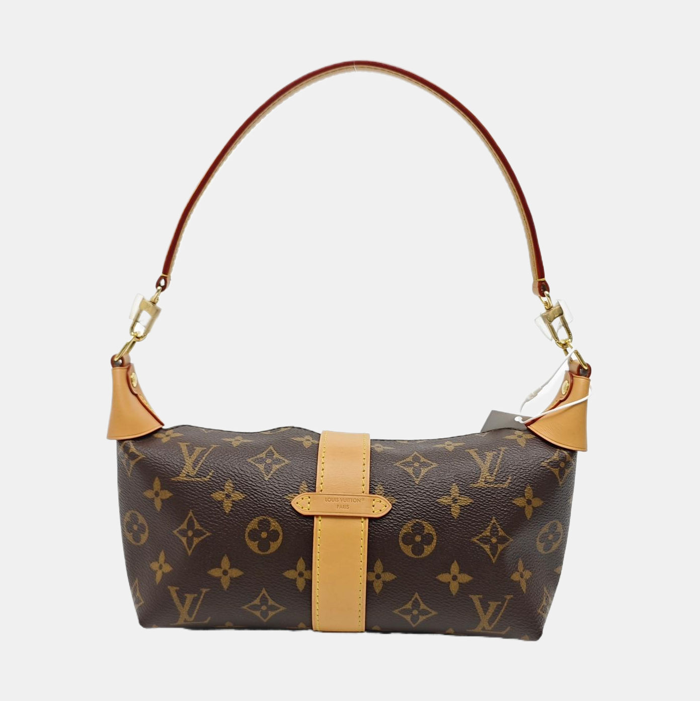 Pochette Mia Monogram Coated Canvas Brown