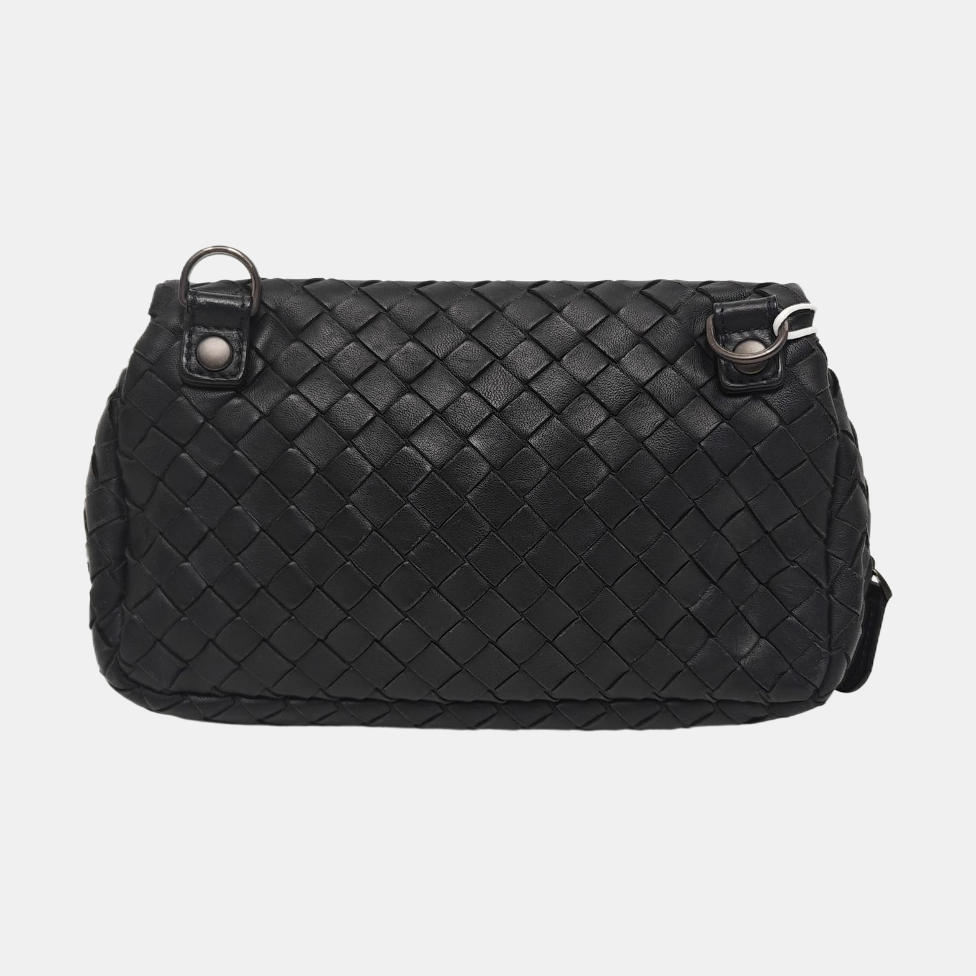 Bolso Messenger Mini de Piel de Cordero Negro