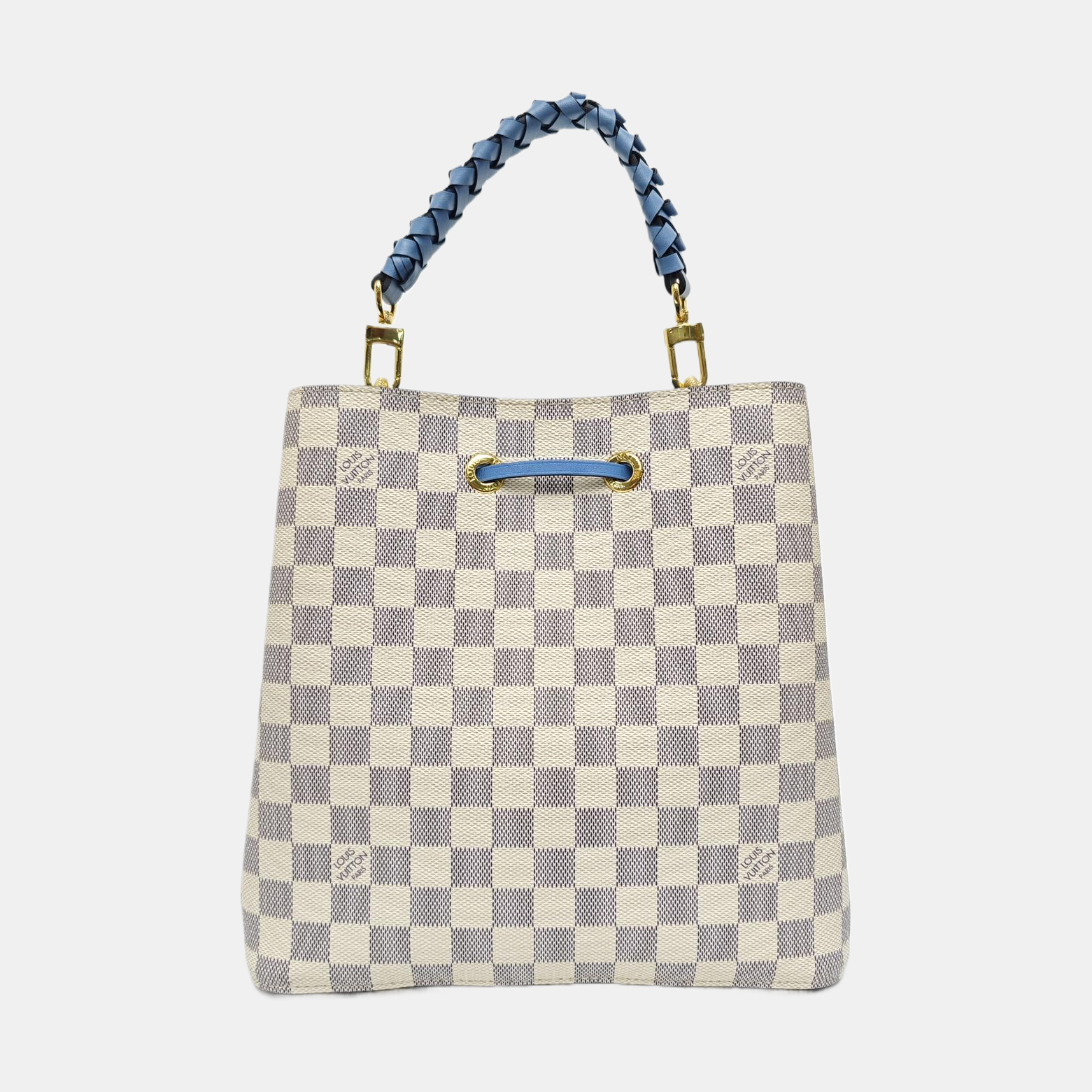 NÉONOÉ MM Damier Azur Coated Canvas White