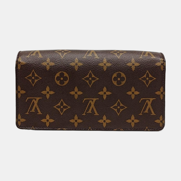 Lily Monogram Coated Canvas Brown