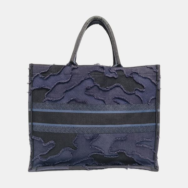 Authenticated pre-owned  Book Tote Large Canvas Blue - Tote Bag at Looply