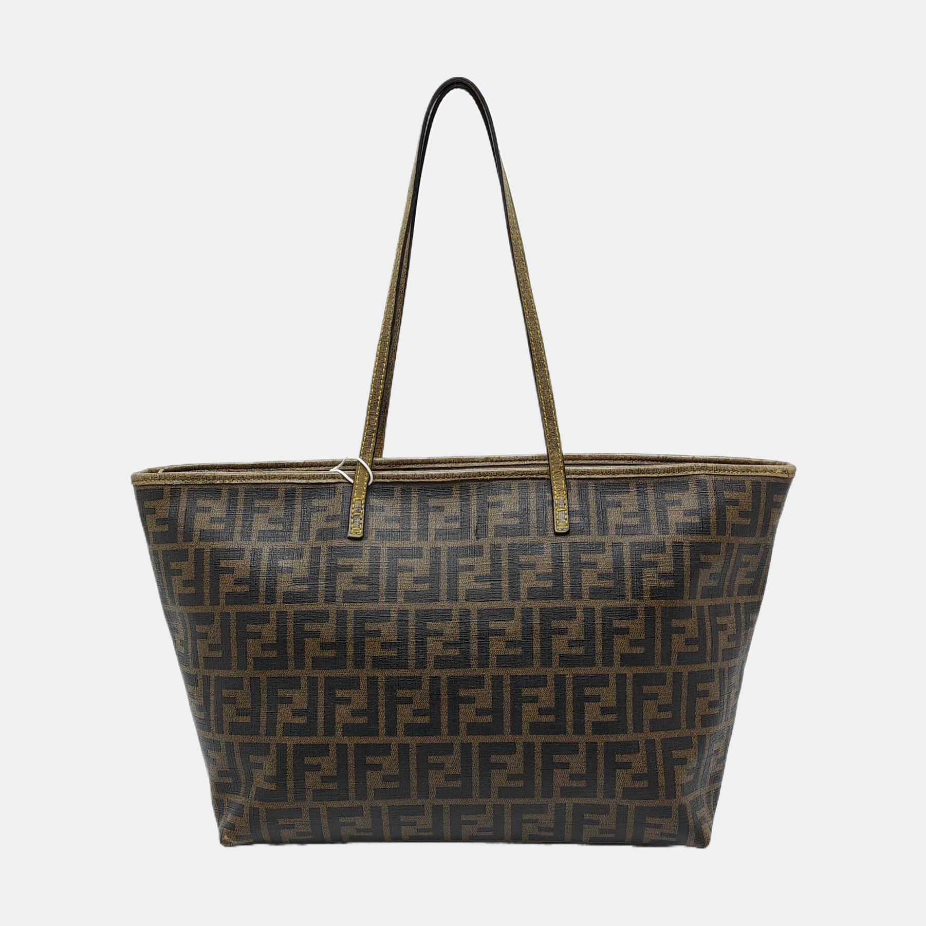 Coated Canvas Tote Bag Brown