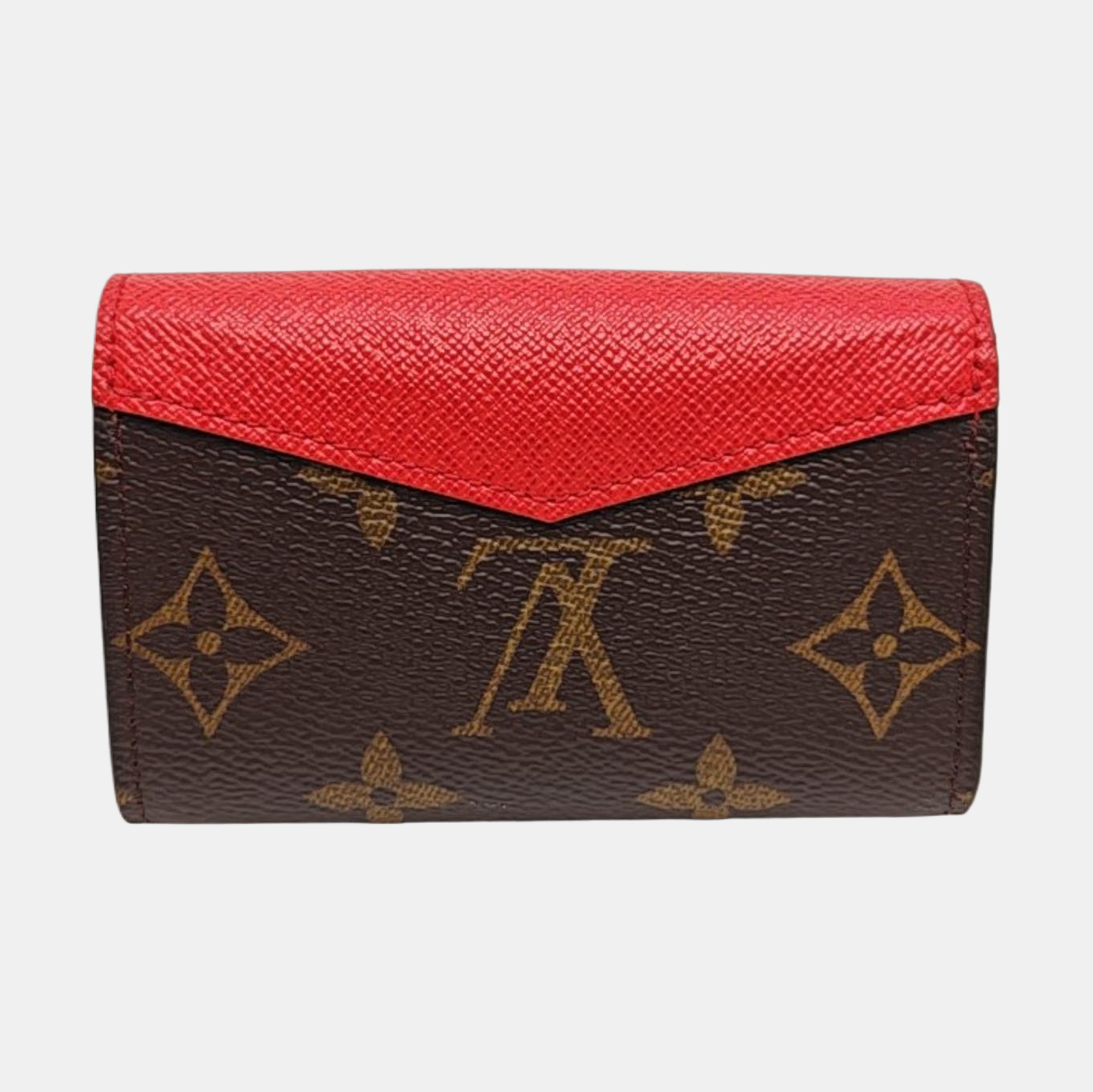 SARAH Monogram Coated Canvas Brown Card Holder