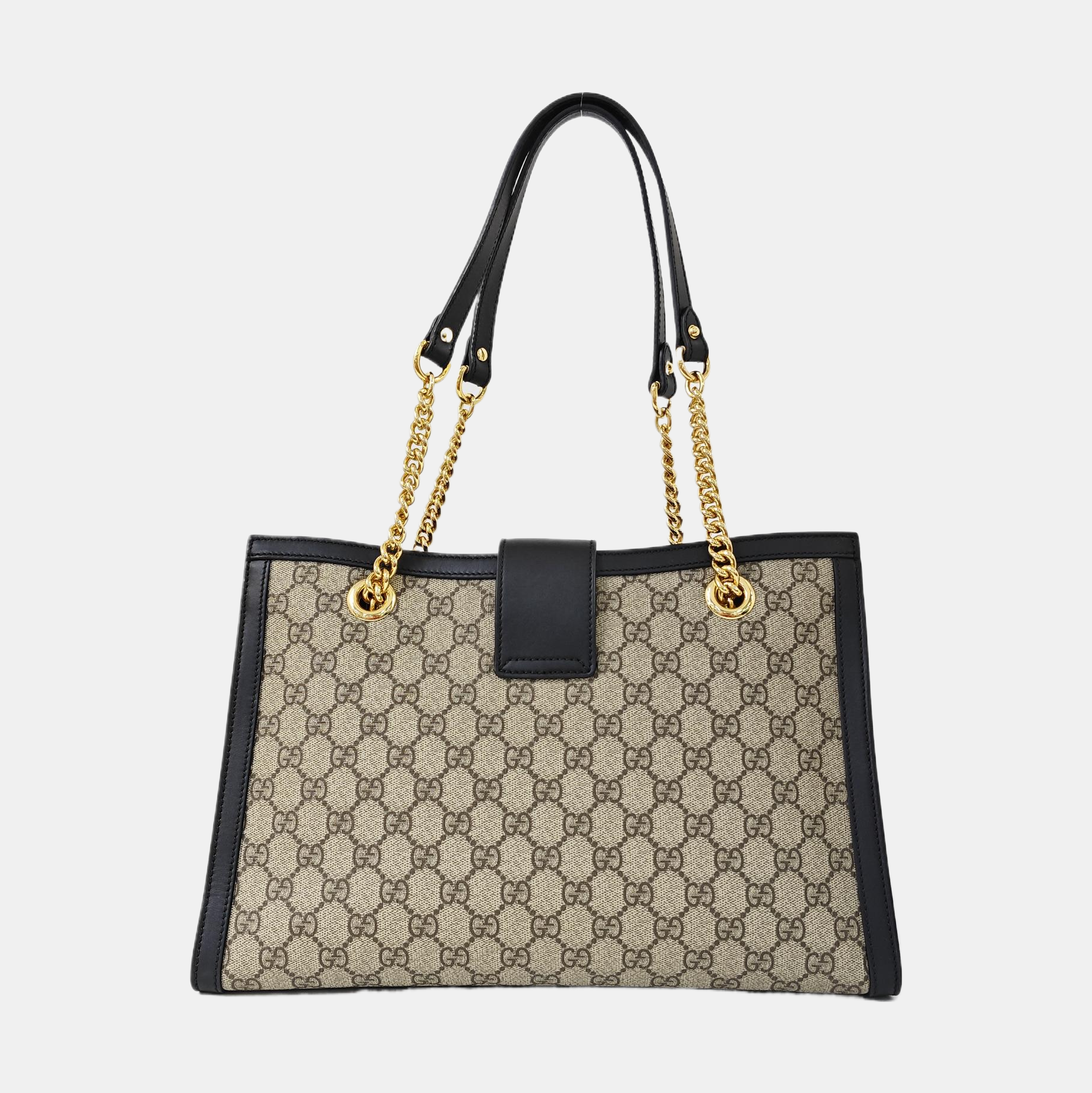 Padlock Medium Monogram Coated Canvas Beige