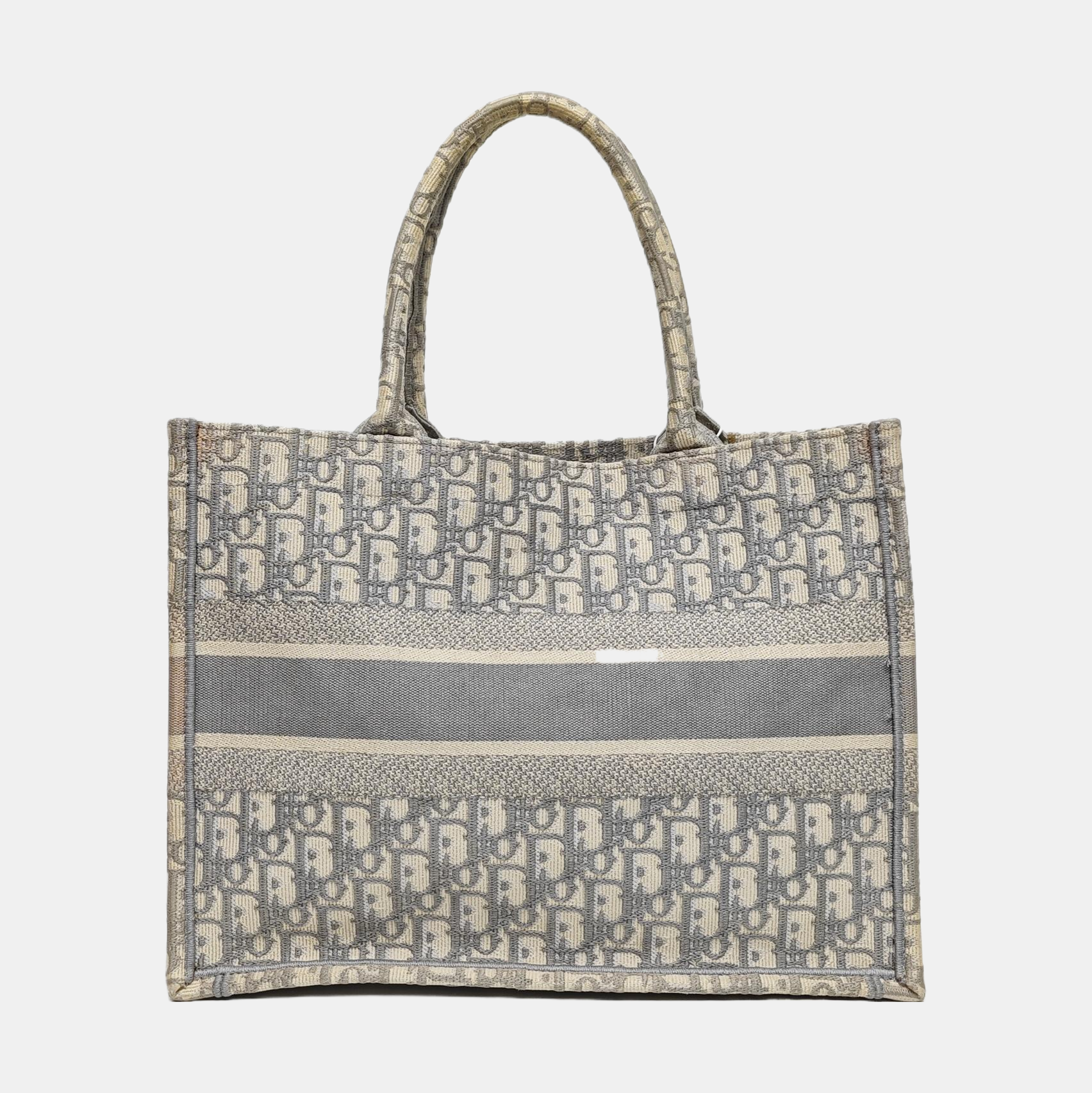 Authenticated pre-owned  Book Tote Medium Oblique Canvas Gray - Tote Bag at Looply