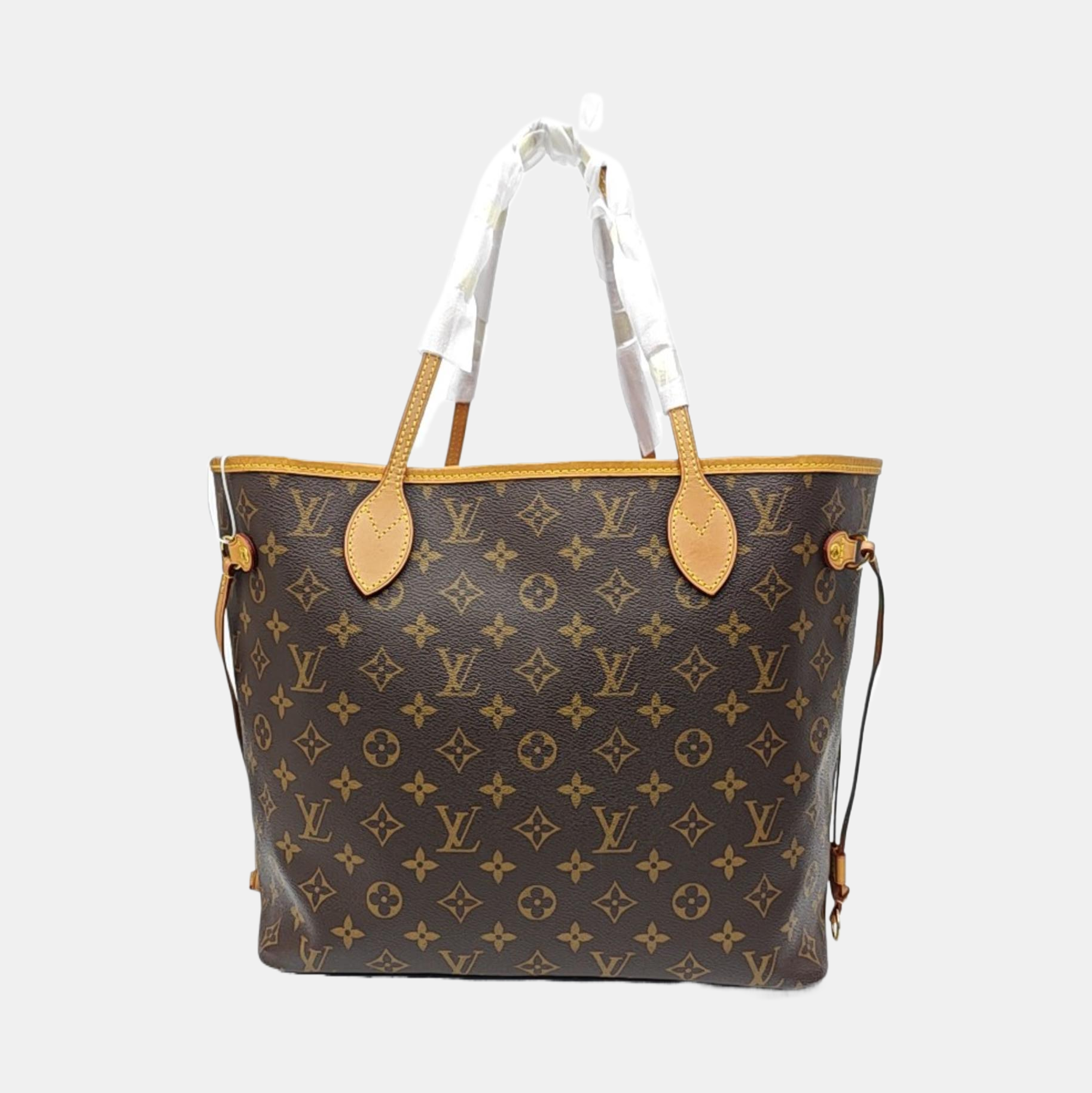 NEVERFULL MM Monogram Coated Canvas Brown