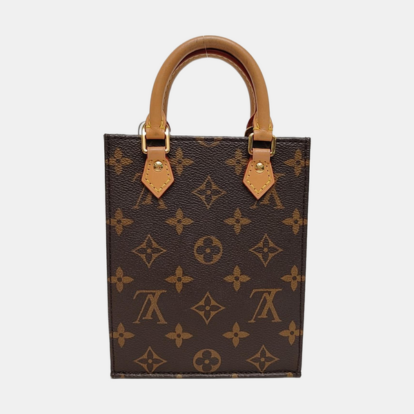 SAC PLAT Mini Monogram Coated Canvas Brown