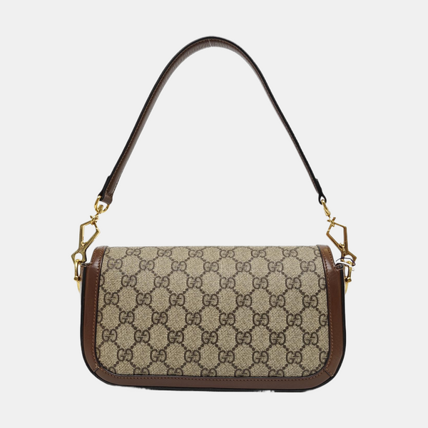 Horsebit 1955 Small Monogram Coated Canvas Black