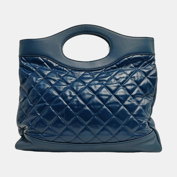 CHANEL 31 Large Quilted Calfskin Blue