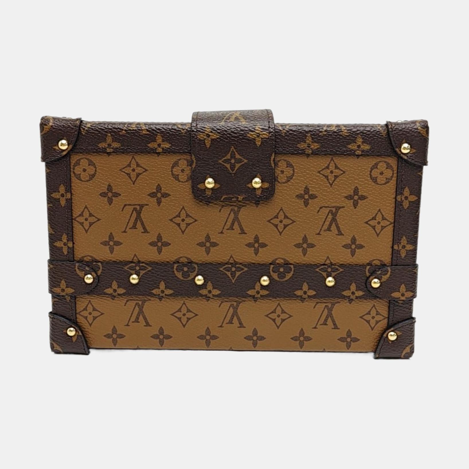 PETITE MALLE Monogram Coated Canvas Brown