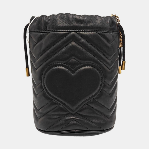 GG Marmont Mini Quilted Calfskin Black
