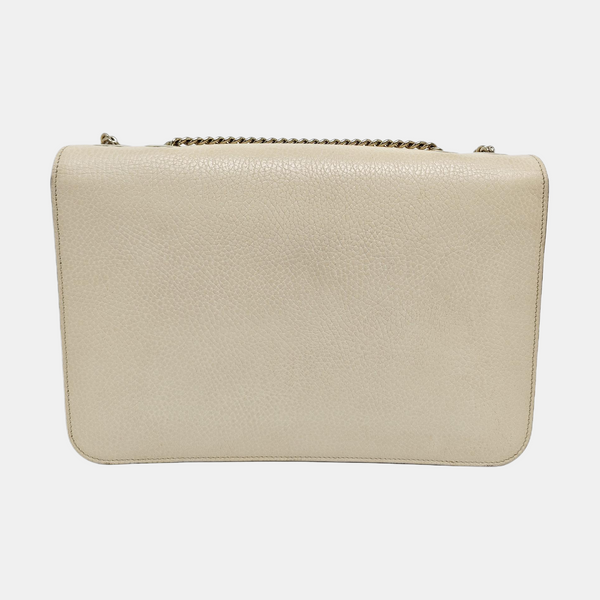 Interlocking G Large Calfskin Beige
