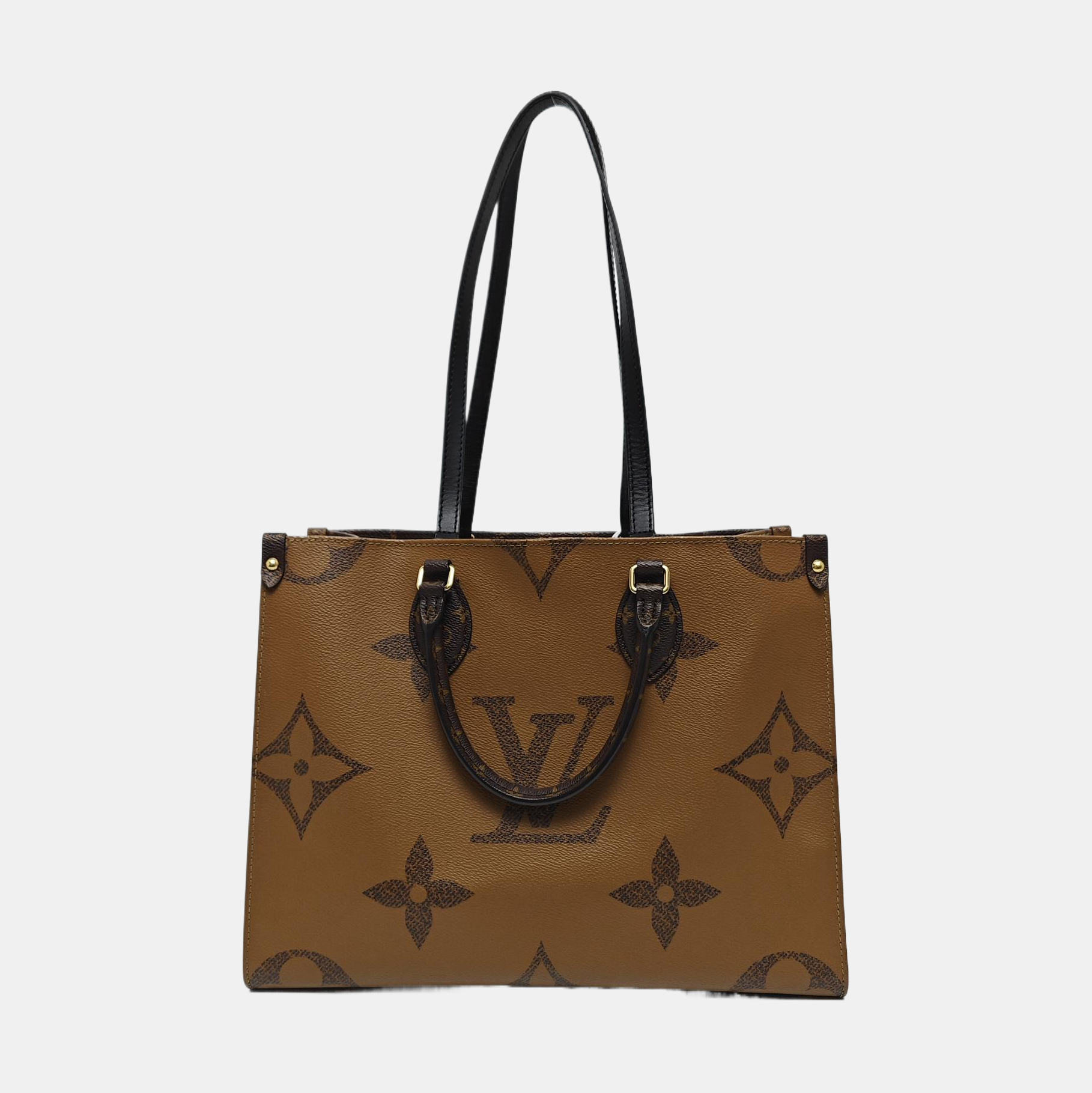 ONTHEGO MM Monogram Coated Canvas Brown