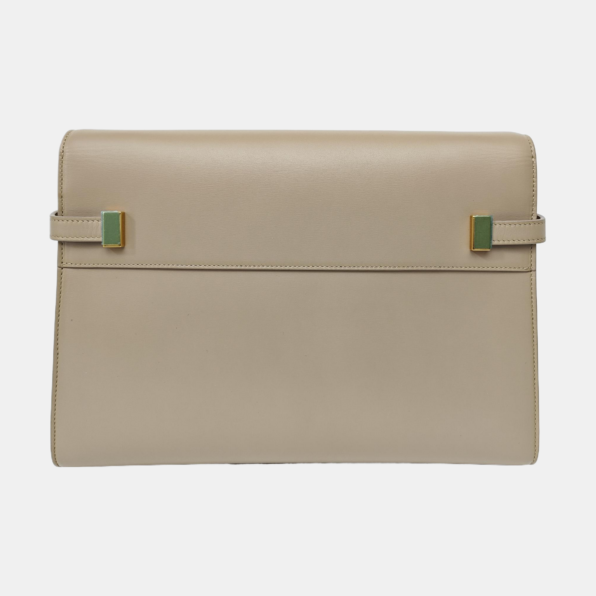 MANHATTAN Medium Calfskin Beige