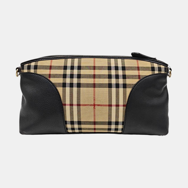 Coated Canvas Shoulder Bag Beige